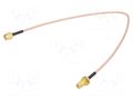 Cable; 0.3m; SMA male,SMA female; shielded; transparent; straight MUELLER ELECTRIC BU-4150031012