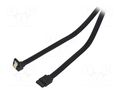 Cable: SATA; SATA plug,SATA plug angled; 0.5m; SATA III; black SAVIO SAVGAK-08
