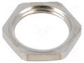 Nut; NPT1/4"; brass; 17mm; Thread: inch,NPT; Plating: nickel TE Connectivity 1SNG608009R0000