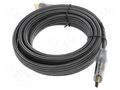 Cable; HDMI plug,both sides; PVC; textile; HDMI 2.0; Len: 2m; black VENTION AASBH