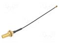 Cable; AMC female,SMA female; angled,straight; 0.1m AMPHENOL RF 336319-12-0100