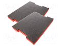Foam insert; graphite-red; 433x315x40mm; 2pcs. LeanFoam LF-AR-BOSCH