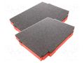 Foam insert; graphite-red; 386x286x40mm; 2pcs. LeanFoam LF-AR-MAKITA