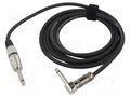 Cable; Jack 6,3mm 2pin plug,Jack 6.3mm 2pin angled plug; 3m TASKER TAS-TK113