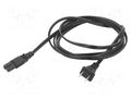 Cable; 2x18AWG; IEC C7 female,NEMA 1-15 (A) plug; PVC; 2.4m; 7A Qualtek Electronics 223083-01