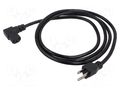 Cable; 3x16AWG; IEC C13 female angled right,NEMA 5-15 (B) plug Qualtek Electronics 313011-01