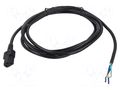 Cable; 3x18AWG; IEC C13 female,wires; PVC; 3m; black; 10A; 125V Qualtek Electronics 315008-01
