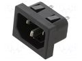 Male; for panel mounting,snap-in; plug; 250V SCHURTER 6162.0161