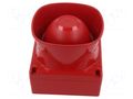 Signaller: sound; siren; IP66; red; 110x110x96mm; polycarbonate EATON ELECTRIC SY/HO/IP/R