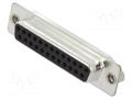 Connector: D-Sub; PIN: 25; plug; female; for cable; soldering; black ENCITECH DB25-SS-K