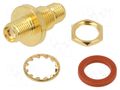 Adapter; SMA female,both sides; Insulation: PTFE; 50Ω; brass AMPHENOL RF 132170-10