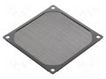 Filter; Ø80mm; aluminium; 1pcs; black; Mounting: screw; Kit: filter Akasa GRM80-AL01-BK