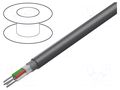 Wire; Xtra Guard® 1; 4x22AWG; PVC; dark grey; 300V; 30.5m; 100ft ALPHA WIRE 5104C-SL005