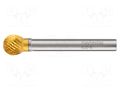 Rotary burr; Ø: 3mm; L: 38mm; metal; Working part len: 2.5mm; 6 TiN ALPEN-MAYKESTAG ALP.787703103100