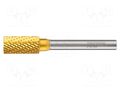 Rotary burr; Ø: 10mm; L: 65mm; metal; Working part len: 20mm; 6 TiN ALPEN-MAYKESTAG ALP.778706110100