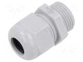 Cable gland; without nut; M20; 1.5; IP68; polyamide; light grey TE Connectivity 1SNG601049R0000