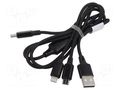 Cable; High Speed,USB 2.0; nickel plated; 1m; black; Core: Cu; 2A DIGITUS AK-300160-010-S