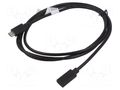 Cable; USB 2.0; USB C socket,USB C plug; nickel plated; 1.5m DIGITUS AK-300210-015-S