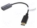 Adapter; DisplayPort plug,HDMI socket; 0.2m; black; black DIGITUS AK-340415-002-S