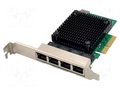 PC extension card: PCIe; PCIe,RJ45 socket x4; 2.5Gbps DIGITUS DN-10136