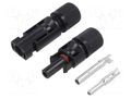 Connector: solar; plug; male + female; 30A; 1kV; IP67; for cable CONNFLY DS1162-01-AC6B12