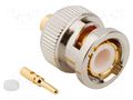 Connector: BNC; plug; male; straight; 50Ω; soldering; for cable AMPHENOL RF 112551