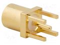 Connector: MMCX; socket; female; straight; 50Ω; THT; on PCBs; PTFE AMPHENOL RF 908-NM22106