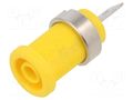 Connector: 4mm banana; socket; 36A; 1kV; yellow; nickel plated ELECTRO-PJP PJP3266-I-J