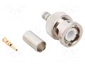 Connector: BNC; plug; male; straight; 50Ω; crimped; for cable; PTFE AMPHENOL RF 112116-10