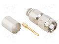 Connector: RP-TNC; plug; reverse,female; straight; 50Ω; crimped AMPHENOL RF 122393RP