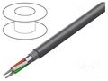 Wire; Xtra Guard® Flex; 4x22AWG; PVC; dark grey; 300V; 30.5m; 100ft ALPHA WIRE 86304CY-SL005