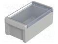 Enclosure: multipurpose; X: 125mm; Y: 231mm; Z: 90mm; BOCUBE; grey BOPLA B221309PC-V0-G7035