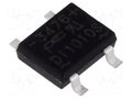 Bridge rectifier: single-phase; Urmax: 1kV; If: 1A; Ifsm: 30A; SMT PanJit Semiconductor DI1010S-T0