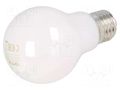 LED lamp; milky; E27; 230VAC; 800lm; 8W; 360°; 4000K GTV Poland LD-A60FL8M-40