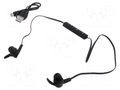 Wireless headphones with microphone; black; wireless,in-ear SAVIO SAVSLWE-02