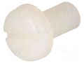 Screw; M5x10; 0.8; Head: cheese head; slotted; 1.3mm; polyamide DREMEC DR8G204M5X10