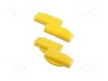 Hinge; polycarbonate; BOCUBE; yellow; 4pcs; UL94V-0 BOPLA BSCHBPC-V01023