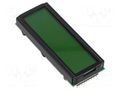 Display: LCD; alphanumeric; 4x20; yellow-green; 68x26.8x10.8mm DISPLAY VISIONS EADIP205G-4NLED