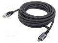 Cable; USB 3.1; RJ45 plug,USB C plug; nickel plated; 7.5m; U/FTP Goobay GOOBAY-70753
