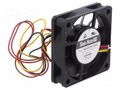 Fan: DC; axial; 24VDC; 60x60x15mm; 40.8m3/h; 38dBA; ball; 5900rpm SANYO DENKI 9GA0624P7G01