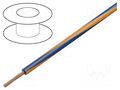 Wire; H05V2-K; stranded; Cu; 1mm2; 18AWG; PVC; dark blue-orange HELUKABEL H05V2-K100DBOR