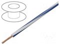 Wire; H07V2-K; stranded; Cu; 4mm2; 12AWG; PVC; white-dark blue HELUKABEL H07V2-K400WHDB