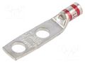 Tip: ring tube; 1/4"; crimped; for cable; copper alloy; Holes no: 2 PANDUIT LCDX8-14A-L