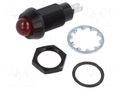 Indicator: LED; prominent; red; 110VAC; Ø12.7mm; IP67; connectors MARL 651-105-75