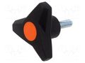 Knob; Ø: 63mm; Ext.thread: M8; 25mm; H: 30.5mm; technopolymer PA ELESA+GANTER EG-64822-C2