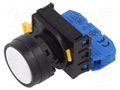 Switch: push-button; 22mm; Stabl.pos: 1; NO; white; none; IP65; flat IDEC YW1B-M1E10W