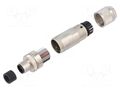 Connector: M12; plug; PIN: 4; male; 60V; straight; push-lock; 4A PHOENIX CONTACT SACC-M12MS-4PLSH