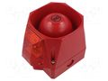 Signaller: lighting-sound; 9÷60VDC; siren,flashing light; red WERMA WER-43901055