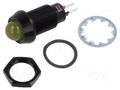 Indicator: LED; prominent; yellow; 2.1VDC; Ø12.7mm; IP67; ØLED: 10mm MARL 651-111-04