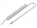 Wire: coiled; 2x0.15mm2; unshielded; PUR; white; 300V; 0.5m; 2m SIMECH SPT00046B